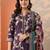 women floral printed regular thread work kurta with trousers & with dupatta