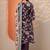 women floral printed regular thread work kurta with trousers & with dupatta