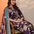 women floral printed regular thread work kurta with trousers & with dupatta