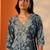 women floral printed regular thread work kurta with trousers & with dupatta