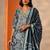 women floral printed regular thread work kurta with trousers & with dupatta