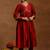 women ethnic motifs embroidered empire mirror work kurta with trousers & with dupatta