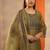 women embroidered regular thread work kurta with trousers & with dupatta