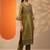 women embroidered regular thread work kurta with trousers & with dupatta