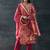 floral printed v-neck straight kurta with trousers & dupatta