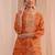 women ethnic motifs printed regular thread work kurta with trousers & with dupatta