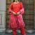 yoke design thread work straight kurta with trousers & dupatta