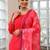 yoke design thread work straight kurta with trousers & dupatta