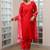yoke design thread work straight kurta with trousers & dupatta