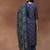 blue floral embroidered zari kurta with trousers & dupatta