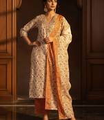 ethnic motifs printed kurta with trousers & dupatta