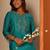 women ethnic motifs embroidered regular thread work kurta with trousers