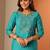 women ethnic motifs embroidered regular thread work kurta with trousers