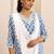 women floral printed kurta with trousers & with dupatta