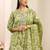 libas green floral printed straight suit set with dupatta