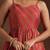 womens red printed anarkali kurta with trousers & dupatta