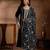 floral yoke design panelled sequinned kurta with trousers & dupatta