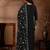 floral yoke design panelled sequinned kurta with trousers & dupatta