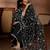 floral yoke design panelled sequinned kurta with trousers & dupatta