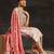 beige ethnic motifs printed sequinned straight kurta with palazzos & dupatta
