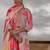 floral printed regular thread work straight kurta with trousers with dupatta
