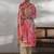 floral printed regular thread work straight kurta with trousers with dupatta