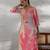 floral printed regular thread work straight kurta with trousers with dupatta