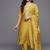 floral embroidered straight zari work kurta with trousers & dupatta