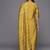 floral embroidered straight zari work kurta with trousers & dupatta