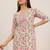 women floral printed regular thread work kurta with trousers