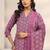 women ethnic motifs printed regular kurta with trousers & with dupatta