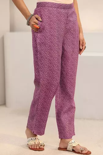 women ethnic motifs printed regular kurta with trousers & with dupatta
