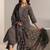 women ethnic motifs printed regular kurta with trousers & with dupatta