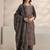 women ethnic motifs printed regular kurta with trousers & with dupatta