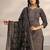 women ethnic motifs printed regular kurta with trousers & with dupatta