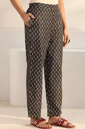 women ethnic motifs printed regular kurta with trousers & with dupatta