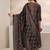 women ethnic motifs printed regular kurta with trousers & with dupatta