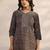 women ethnic motifs printed regular kurta with trousers & with dupatta