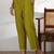 women bandhani printed regular sequinned kurta with trousers & with dupatta