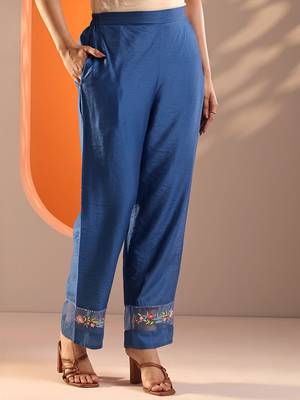 women floral embroidered kurta with trousers & dupatta 7