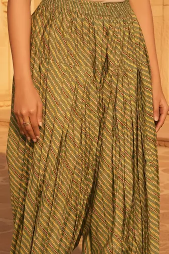 floral printed regular mirror work kurta with salwar & dupatta