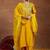 floral yoke design sequnnied straight kurta with trousers & dupatta