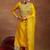 floral yoke design sequnnied straight kurta with trousers & dupatta