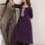 purple floral embroidered sequinned a-line kurta with trousers & dupatta