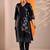 women floral embroidered regular thread work kurta with trousers