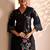 women floral embroidered regular thread work kurta with trousers