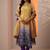 women ethnic motifs printed regular kurta with trousers & with dupatta