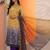 women ethnic motifs printed regular kurta with trousers & with dupatta