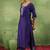ethnic motifs yoke design sequinned straight kurta with trousers & dupatta