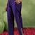 ethnic motifs yoke design sequinned straight kurta with trousers & dupatta